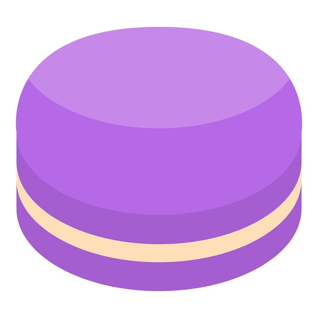 Violet macaroon icon Isometric of violet macaroon vector icon for web design isolated on white background