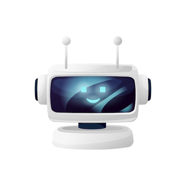 Virtuaalinen chatbot online tekoälyhahmo eristetty keskustelija puhelinkeskuksen operaattori Vektoriasiakastuen botti messenger-sovelluksen robotti botti chatterbot tai talkbot android-avustaja