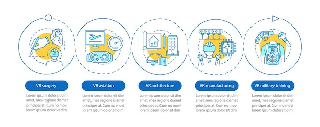 Virtuaalitodellisuuden sovellus vektorin infografinen malli