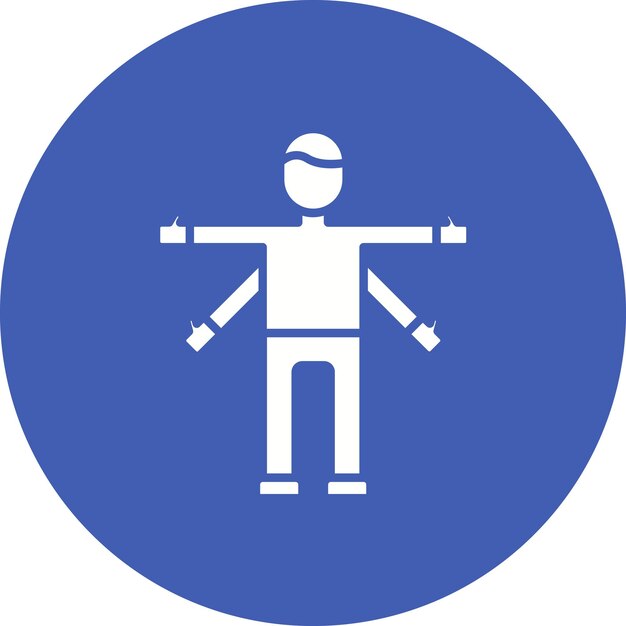 virtuvian man icon vector image can be used for bioengineering