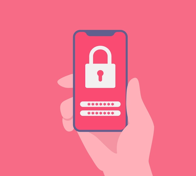Virus alert message notification on smartphone Malware and virus notification or error in mobile phone Red alert warning of spam data insecure connection scam Vector illustration