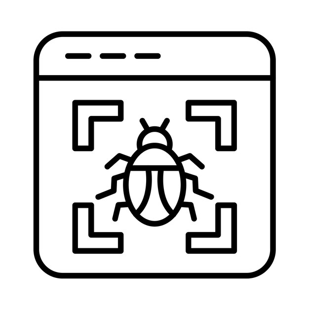 Virus Detection Line Illustration
