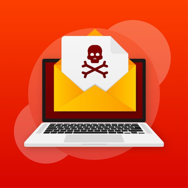 Virus message in flat style. Vector design. Flat design. Vector graphic