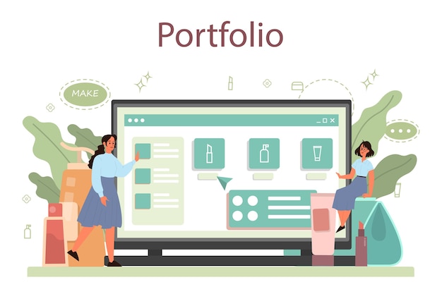 Visagiste online service or platform