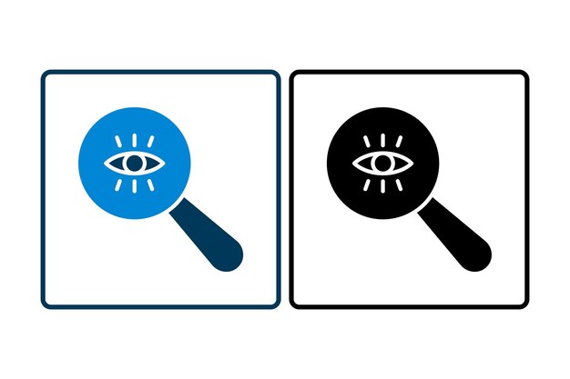 Visibility Search icon icon related to Search suitable for web site app user interfaces printable etc solid icon style simple vector design editable