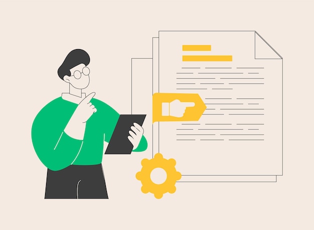 vision and scope document abstract concept vector illustration vision statement scope document main