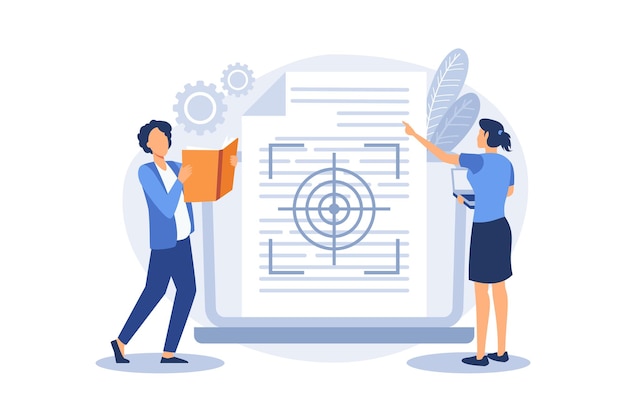 Vision and scope document flat modern design illustration