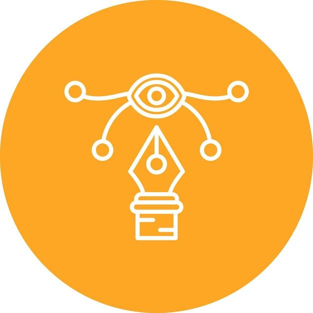 Visual Design icon vector image Can be used for Media Agency