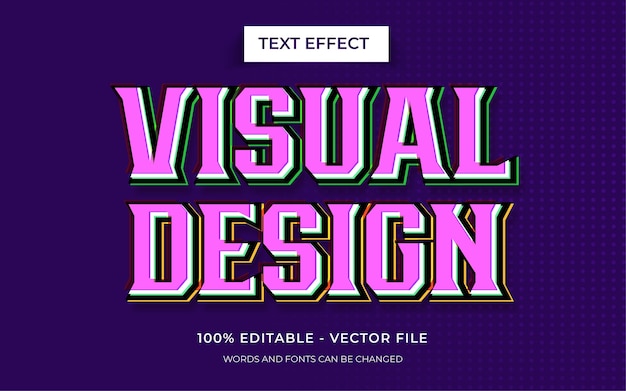 visual design text style editable text effect