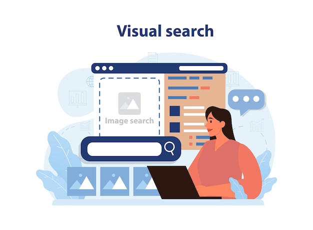 Visual search engine ai selflearning computing system processing data for image recognition modern