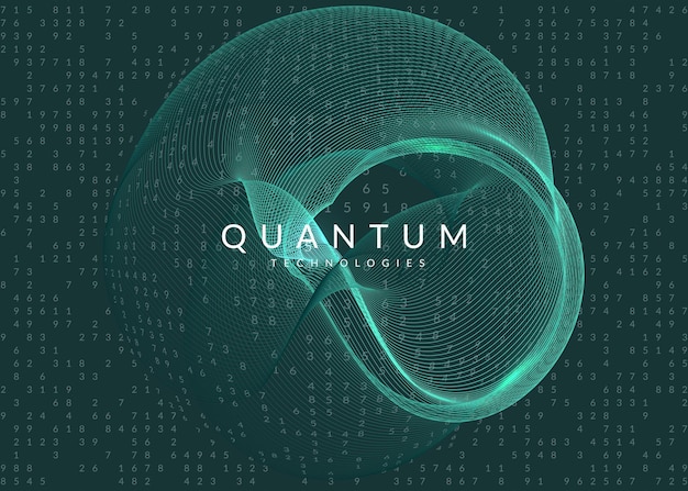 Visualization background. Technology for big data, artificial intelligence, deep learning and quantum computing. Design template for computing concept. Vector visualization backdrop.