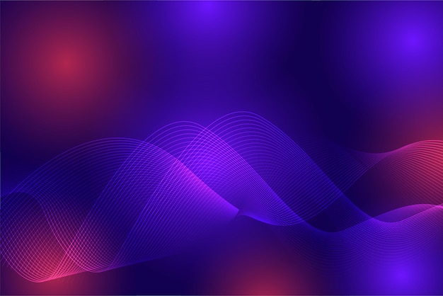 Vivid Abstract Waves on a Gradient Background