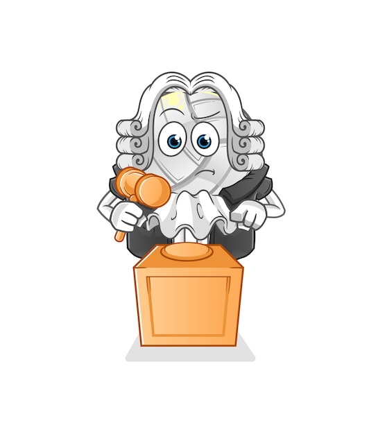 volleyball judge holds gavel. character vector