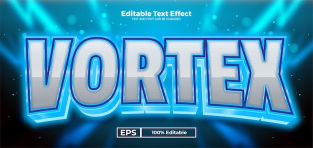Vortex editable text effect in modern trend style
