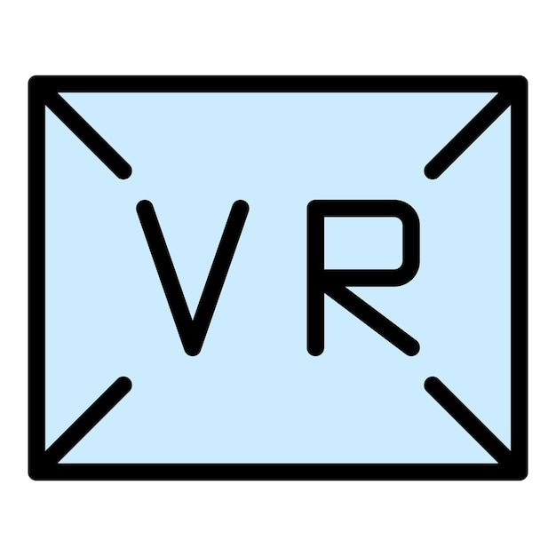 Vr angle icon Outline Vr angle vector icon for web design isolated on white background color flat