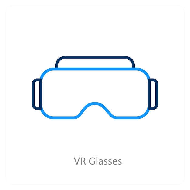 VR Glasses and reality icon concept