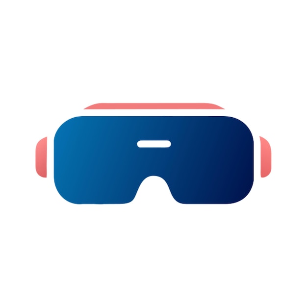 vr headset icon colored shapes gradient