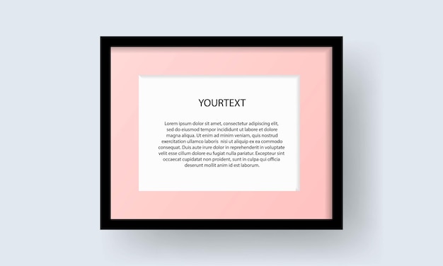 Wall picture frame illustration design