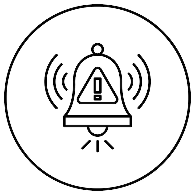 warning alarm icon vector image can be used for security