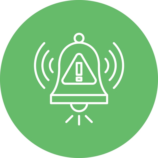 warning alarm icon vector image can be used for security