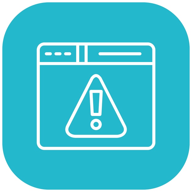 Warning Alert Vector Illustration Style
