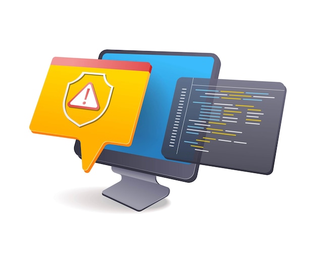 Warning of a virus attacking the system