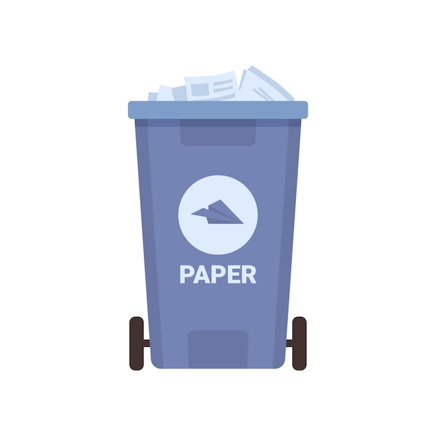 waste bin container for paper cardboard sorting