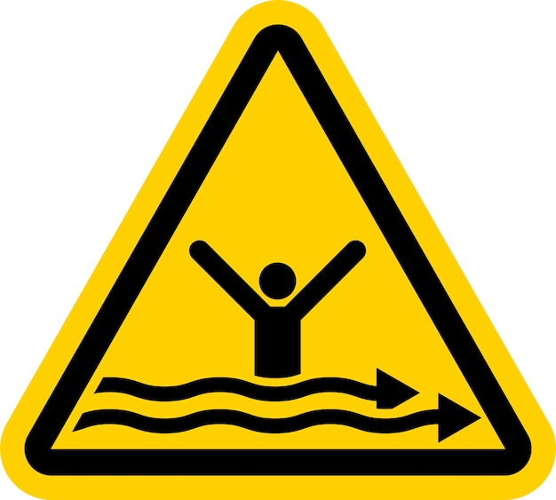 Water Safety Sign Warning Strong Currents