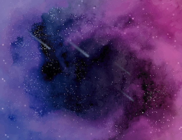 Watercolor Galaxy Background