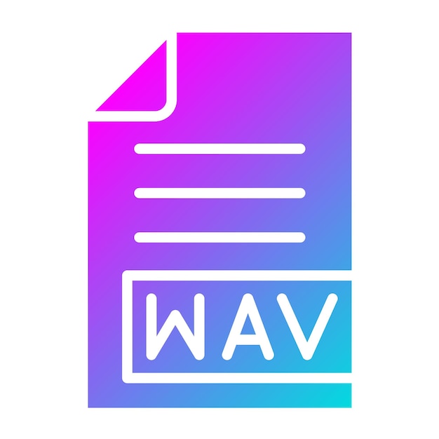 WAV Vector Icon Design Illustration