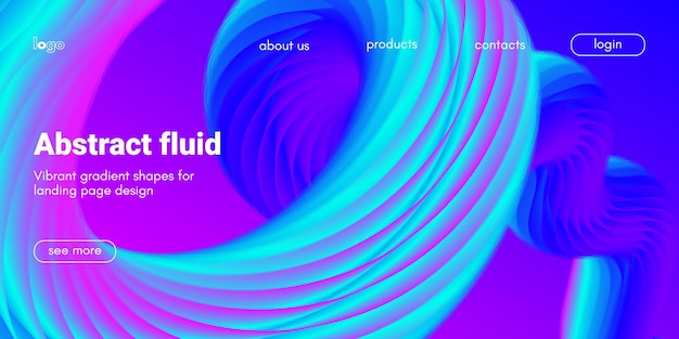 wave abstract dynamic background with 3d liquid shape