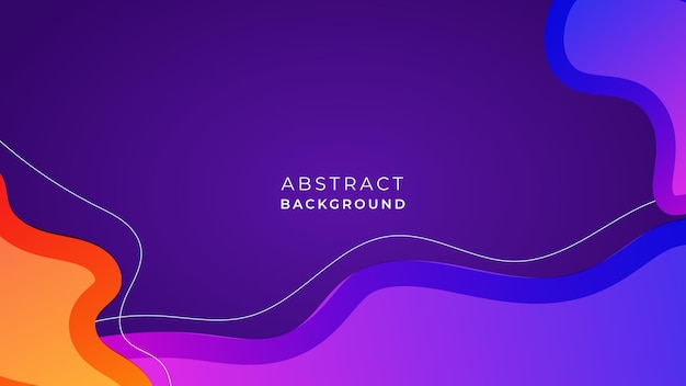 Wave background with gradient purple and white line and editable text in the middle