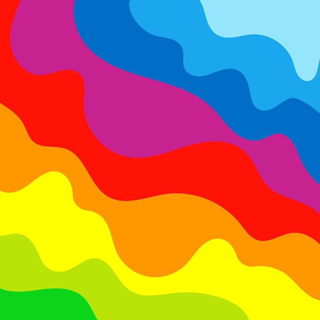 Waves of rainbow colors beautiful bright abstract background design