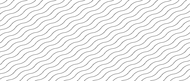 Waves seamless curvy pattern Simple wavy line seamless pattern background