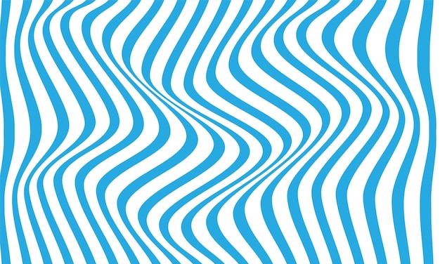 Wavy Blue and White Stripes
