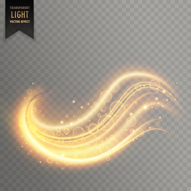 wavy golden transparent light effect