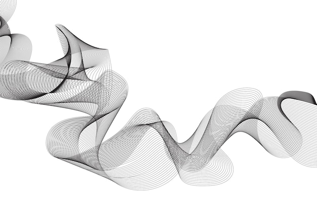 Wavy lines background with grey smooth element swoosh speed wave modern stream background