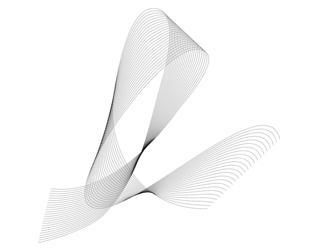 wavy lines form spiral ribbon design element effect 3d04