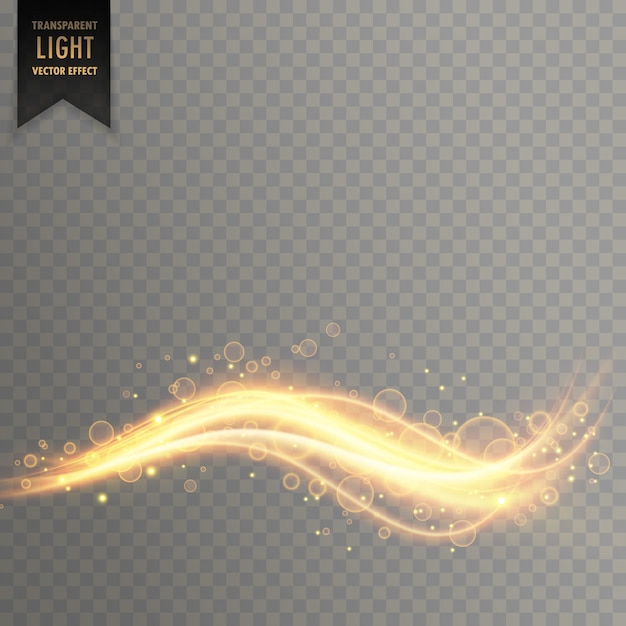wavy shimmer golden light effect background