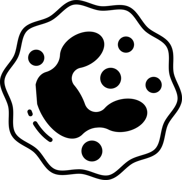 WBC glyph and line vector illustration