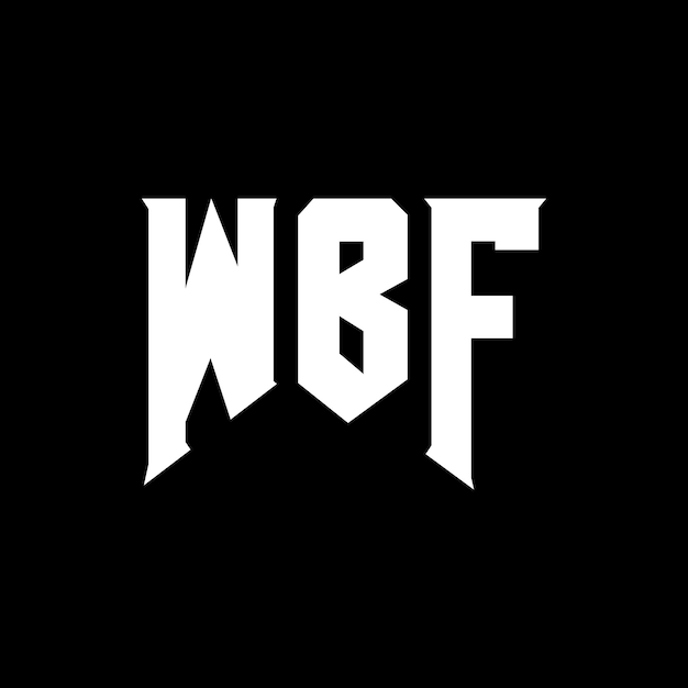 WBF letter logo design for technology company WBF logo design black and white color combination WBF logo WBF vector WBF design WBF icon WBF alphabet WBF typography logo design