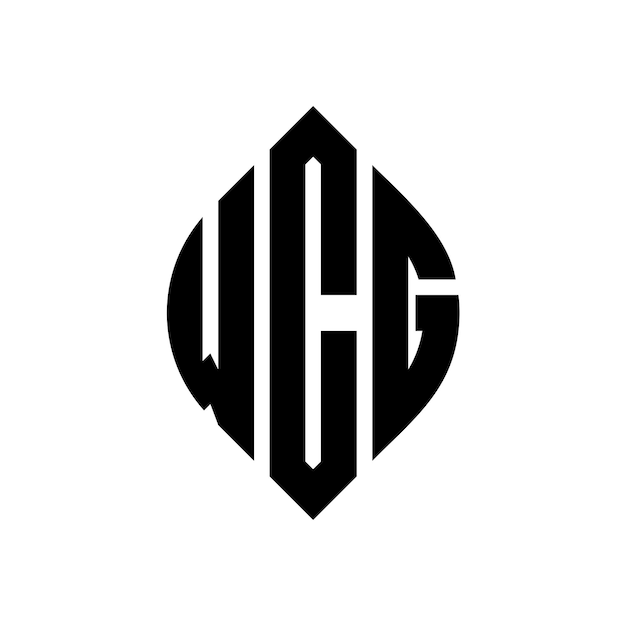 wcg circle letter logo design with circle and ellipse shape wcg ellipse letters with typographic style the three initials form a circle logo wcg circle emblem abstract monogram letter mark vector