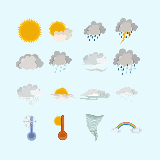 weather icon illustration set