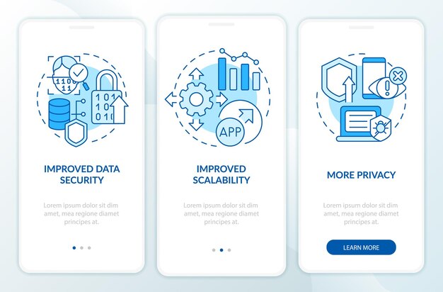 web 3 0 benefits blue onboarding mobile app screen