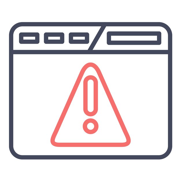 Web Alert Vector Illustration Style