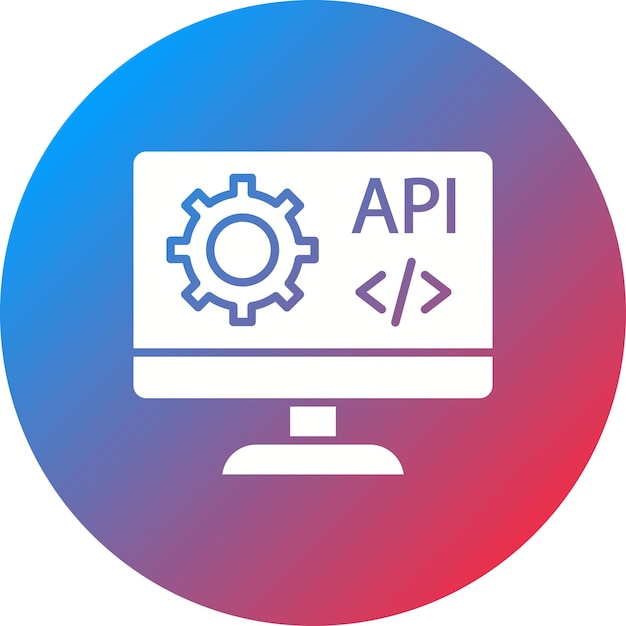 Web API icon vector image Can be used for Coding and Development