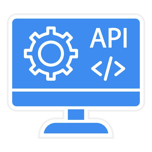 Web API icon vector image Can be used for Coding and Development