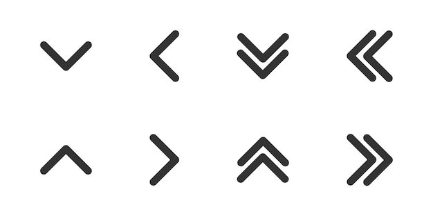Web Arrows Direction Swipe Set