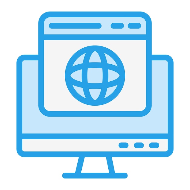 Web browser Vector Icon Design Illustration