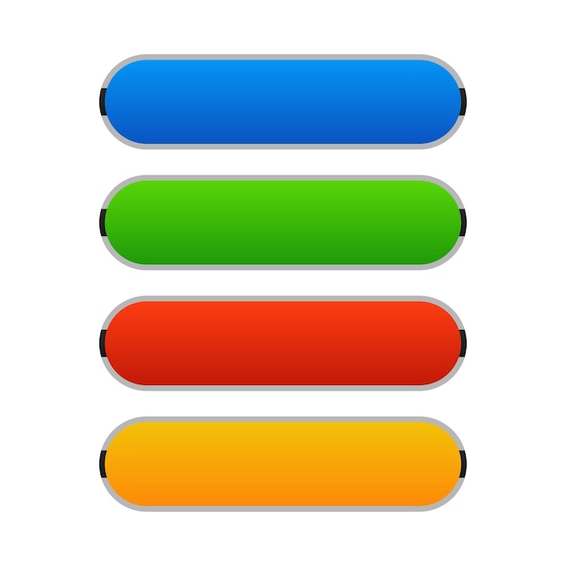 web buttons set designing ui ux